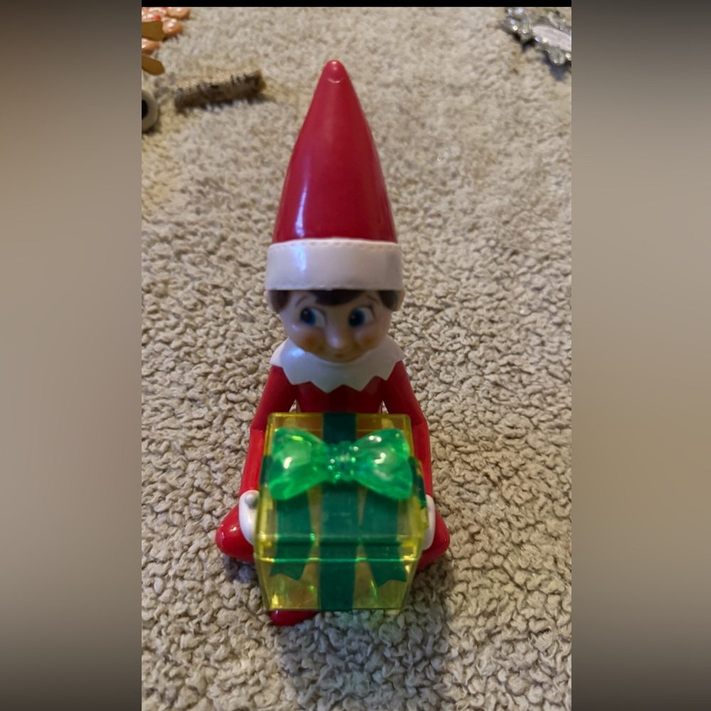 Festive Elf Toy with Gift Box